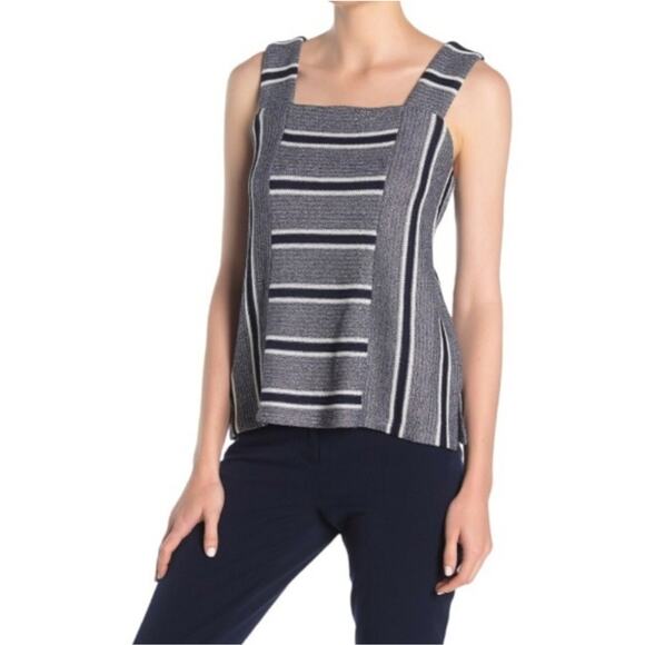 Vince Camuto Sleeveless Striped Sweater NWOT - Picture 1 of 12